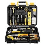 DEKO Tool Kit Set Box 100 Pieces Home Repair DIY Tools Basic Hand Toolbox Sets for Home