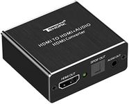 Tendak 4K x 2K HDMI to HDMI and Optical TOSLINK SPDIF + 3.5mm Stereo Audio Extractor Converter HDMI Audio Splitter Adapter(HDMI Input, HDMI + Digital/Analog Audio Output)