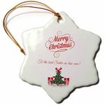 3dRose Merry Christmas to the Best Sister in Law Ever Snowflake Ornament, Multi-Colour, 3-Inch