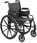 Invacare 9SL_PTO_34751 Series 9000 SL Durable Light Weight Wheelchair with Desk-Length Arms, 18" Wide Seat and Flat Black