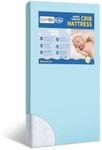 ELEMUSE Breathable Baby Crib Mattress, Cooling Sheet for Baby Night Sweats, Washable & Removable Waterproof Cover, CertiPUR-US Certified Firm Foam, Fits Standard Full-Size Infant & Toddler Bed, Blue