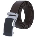 Labnoft Men's Auto Lock PU Leather Belt (BELT-028-CH-Brown, Brown)