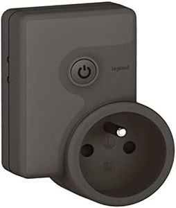 Legrand 199141 16A 3680W Mobile Socket Plug in Earth Box (Measuring Function, Consumption Tracking, Send Notifications) Graphite Finish