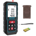 120M Laser Measure Device, MiLESEEY 229ft Digital Laser Tape Measure with Upgrade Electronic Angle Sensor, ±2mm Accuracy, Area Measurement,Volume and Pythagoras, 2"LCD Backlit,Mute, Battery Included