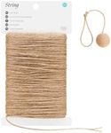 G2PLUS 2MM Jute String Twine, 50M Brown Natural Garden String, 2 Ply Natural Jute String for Craft, Art and Crafts Linen String for DIY Craft; Gardening Use