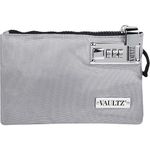 Vaultz Money Bag with Lock - 5 x 8 Inches, Men & Women's Locking Accessories Pouch for Cash, Bank Deposits, Wallet, Medicine, Phone and Credit Cards - Gray