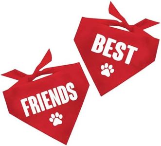 Best Friends Dog Bandana for Dogs Contains 2 (Assorted Colors)