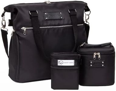 Sarah Wells Lizzy Breast Pump Bag, Pumparoo, and Cold Gold Breast Milk Cooler Bundle (Black)