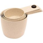 Starfrit Gourmet ECO - Set of 4 Measuring Cups - 1/4, 1/3, 1/2 and 1 Cup - Wheat Straw Fibers