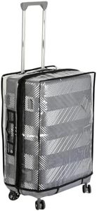 CNB Transparent Protective Zipper PVC Dust Proof Cover for Hard/Plastic Body Luggage/Suitcase Trolley Bags 18" (45x35x23cms) Height Excluding Wheels