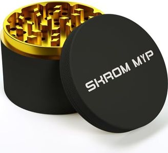 SKROM MYP Spice Grinder 3.0 Inch Aluminum Black & Gold