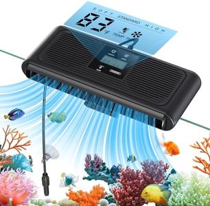 PAIZOO Aquarium Chiller Fan, Fish Tank Cooling Fans Aquarium Cooler with Temperature Probe & LCD Display, Auto Temperature Control & 3 Speed Modes Axolotl Cooler, 6.4W