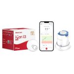 Sinocare iCan CGM, Continuous Glucose Monitor, 15 Days Wear-life & Output Every 3 Minutes via iCan CGM APP, CGM Sensor for Diabetes Monitoring, Pack of 1 Sensor & Transmitter