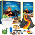 NATIONAL GEOGRAPHIC Earth Science Kit - Science Experiments & STEM Activities for Kids, Crystal Growing Kit, Kids Volcano Kit, Gemstone Dig Kit & Rock Collection, Geology Kit for Kids