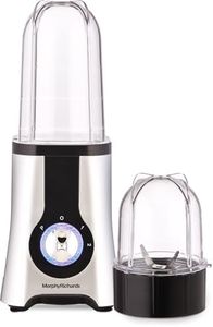 Morphy Richards Acrylonitrile Butadiene Styrene 2 In 1 Blendmaster | 400 Watts Powerful Motor | Grind, Mix, Blend & Crush 2-In-1 Machine | 2 Jars | 2 Speed Control With Pulse Mode | Silver & Black