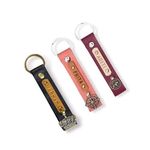 The Junket Personalized Keychains For Men & Women (Pack Of 3) | Customized Key Chain Accessory With Name Charm Lightweight Unisex Leather Keychain Attractive Design, Black,Pink,Purple)