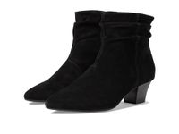 Clarks Collection Women's Teresa Skip Ankle Boot, Black Suede, 11 Wide US