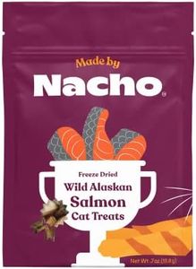 Made by Nacho Freeze-Dried Cat Treats - Healthy, Limited Ingredient Cat Treats - High Protein, Nutrient-Rich Crunchy Treats. (Wild Alaskan Salmon (.7 oz))