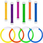 Xndryan Dive Sticks Pool Toys, Swimming Sinkers Underwater Diving Toys Includes 6 Pcs Dive Sticks for Kids with Numbers, 4 Pcs Dive Rings, Fun Diving Toys for Swimming Pool, Sinkies for Kids Swimming