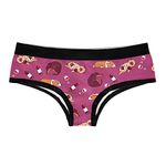 Womens Drink Wine And Pet My Dog Panties Funny Alcohol Puppy Lovers Novelty Underwear For Ladies (Purple) - M