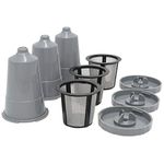 Txibi 3Pack Reusable Capsules Pods Coffee Filters Replacement with Filter Housing for 1.0 Brewers Coffee K-Cup Capsule Machine Fits B30 B40 B50 B60 B70 Series Etc