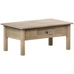 Vida Designs Panama 1 Drawer Coffee Table-Oak Wax Finish