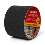 SinoPack Anti Slip Tape Black 4Inch x 30FT Non Skid Tape, Best Grip Non Slip Strips Tape High Traction Friction Abrasive Adhesive for Stairs Step