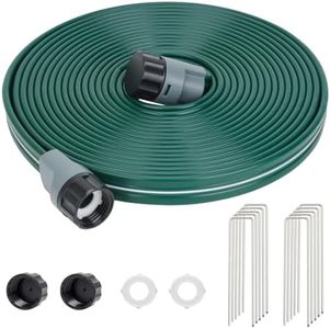 DXront Sprinkler Soaker Hose 25ft for Garden Lawn, Watering Hose with Holes, High-Efficiency Water-Saving Garden Irrigation System, Drip Hose Sprinkler