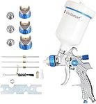 Voilamart HVLP Gravity Feed Air Spray Gun 600CC Cup Paint Sprayer Airbrush Painting Tool Kit with 3 Nozzle 1.4MM 1.7MM 2.0MM