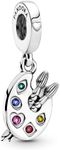 Pandora Artist's Palette Dangle Charm - Compatible Moments Bracelets - Jewelry for Women - Gift for Women in Your Life - Made with Sterling Silver & Cubic Zirconia