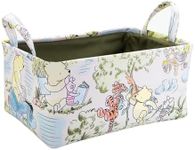 MeracMelli Winnie Storage Nursery Basket, Table Organizer,Books, Clothes ,Toys, Pooh Nursery Decor, Baby Stuff Diaper Bag for Gift Baby Shower Decorations Items(5.9x9.5x12.6 inches)