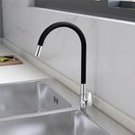 Plantex Pure Brass Kitchen Sink Tap with Flexible Silicone Swivel Spout/Kitchen Sink Faucet with Teflon Tape-(LEA-712B)