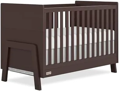 Dream On Me Fisher Price Iris 5-in-1 Convertible Crib in Chocolate Chip, Greenguard Gold & JPMA Certified, Converts from Baby Crib to Day Bed, Full-Size Bed and Toddler Bed