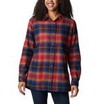 Columbia Women's Holly Hideaway Flannel Shirt, Nocturnal Multi Tartan, Small