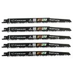 5 x Shark Blades S1531L Reciprocating Sabre Saw Blades for Coarse Wood, Tree Cutting and Pruning