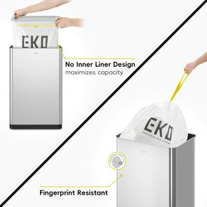EKO Mirage X 80L Motion Sensor Bin – Touchless Stainless Steel, Soft-Close Lid