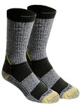 Dickies Men's Kevlar Reinforced Steel Toe Crew Socks, Available in L-XL (2, 4 Pairs), Black (2 Pairs), X-Large