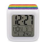 Gay Pride Flag Alarm Clock 7 Color Digital Alarm Clock For Women Men Gift