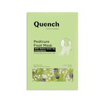 Quench Pedicure Foot Mask with Matcha Green Tea, Nourishes Nails & Cuticles, Removes Dry, Cracked Skin, Pedicure Kit, Hydration Socks, Made in Korea (1 Pair of Gloves, 20ml)