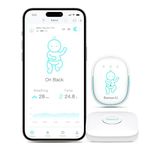 Sense-U Pro Baby Breathing Monitor(Long Range): Real-time Alerts for No Breathing, Rollover, Overheating from Anywhere, Arousal Vibration, Audible & App Alerts, Easy Clip-On Design, Portable, Wearable