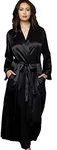 Julianna Rae Women's Tivoli Allura Silk Robe, Onyx, S/M