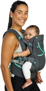 Infantino Carry On Active - Ergonomic Multi-Pocket Infant & Toddler Carrier, 8-40 lbs, with Padded Straps, Lumbar Belt Storage & Pacifier Loop