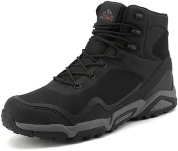 NORTIV 8 Men's Waterproof Hiking Boots Outdoor Mid Trekking Lightweight Mountaineering Shoes,Size 10,Black-5,JS19005M
