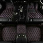 Aerfine Custom Car Floor Mats for for Audi,BMW,Cadillac,Mercedes Benz,Ford,Hyundai,KIA,Infiniti,Jeep,Jaguar,Lexus,Land Rover,Toyota,Nissan,Volvo,VW,Porsche,Peugeot,Mazda,Mini (Black Red)