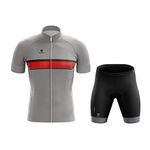 WARRIOR Triumph Men's Cycling Jersey Set with Reflective Quick-Dry Biking Shirt and 3D Padded Cycling Mountain Bike Shorts Size Jersey (M) - Shorts (2XL) Multicolour