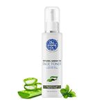 The Moms Co Natural Green Tea Face Toner l Controls Sebum l Fights Acne l Tightens Pores l Hydrates & Soothes l Aloe Vera & Cucumber (100ML)