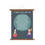 YaYa cafe™ Birthday Gifts for Sister, Scroll Greeting Card Sister Just Like You - 24x32 inches