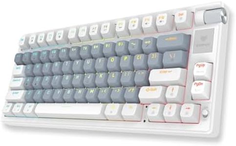 EvoFox Ronin Wireless TKL Mechanical Keyboard (BT+2.4GHz+Wired) | Outemu Red Switches, Gasket Structure, Per-Key RGB, 1000Hz, nKey Rollover, Volume Controller | Windows Software, On-board Memory