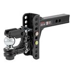 CURT 45907 Adjustable Pintle Hitch Combination, 2-Inch Receiver, 6-Inch Drop, 2-5/16-Inch Ball, 13,000 lbs