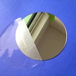 BIGIMALL Acrylic Silver Mirror Sheet Circle 2mm 10 inch Diameter Pack of 1 pcs (2mm, 10" Diameter, Silver Mirror) without any adhesive tape